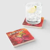 Ontvanger Drink Kamikaze Bartender Stenen Onderzetter (Zijkant)