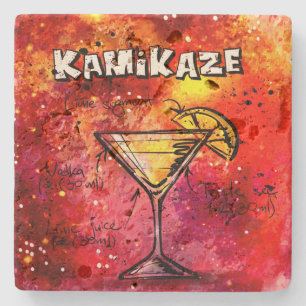 Ontvanger Drink Kamikaze Bartender Stenen Onderzetter