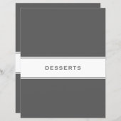 Ontvanger onderdeler | Desserts | Grijs en wit (Voorkant / Achterkant)