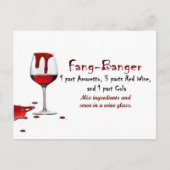 Ontvanger van Drink Fang-Banger Briefkaart (Voorkant)