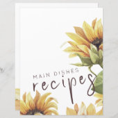 Ontvanger Waterverf zonnebloem divider hoofddeksel (Voorkant / Achterkant)