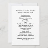 Ontvangingsschema Mr en Mrs Palfrey Kaart (Voorkant)