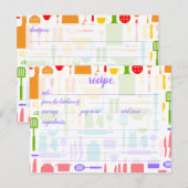 Ontvangkaart | Kleurrijke keukengereedschappen Briefkaart (Voorkant / Achterkant)