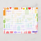 Ontvangkaart | Kleurrijke keukengereedschappen Briefkaart (Achterkant)