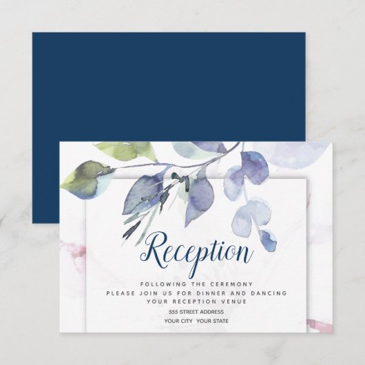 Ontvangst | Gedempte Appelgroen Kaart (Voorkant / Achterkant)