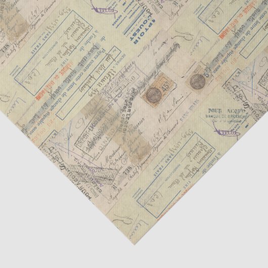 ontvangst met zegels tissuepapier (Detail)