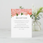 Ontvangst MODERN Wide Stripe  Hydrangea Kaart (Staand voorkant)