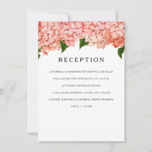 Ontvangst MODERN Wide Stripe  Hydrangea Kaart