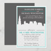 Ontvangst slechts Urban Chicago Skyline Wedding no Kaart (Voorkant / Achterkant)