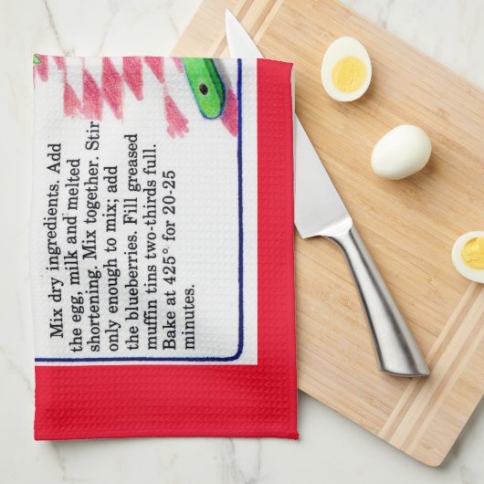 Ontvangst van blauwe bosbes theedoek (Quarter Fold)