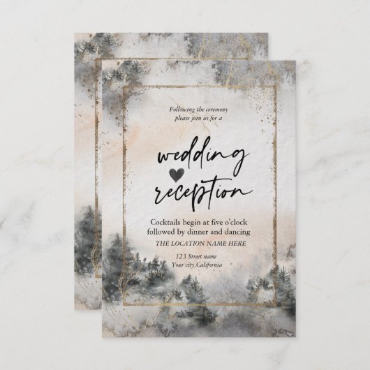 Ontvangst van bosboombossen kaart (Voorkant / Achterkant)