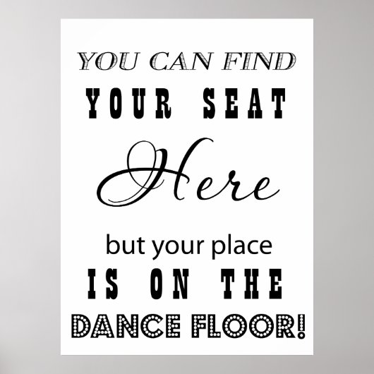 Ontvangst van bruiloft en dansen poster (Voorkant)