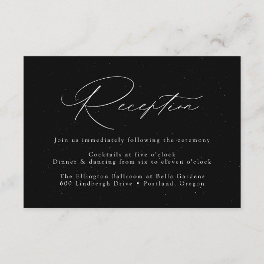 Ontvangst van gevreesde zwarte en witte bruiloft informatiekaartje (Voorkant)