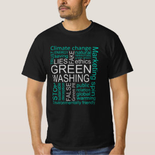 Ontvangst van Greenwash Fake Lies T-shirt