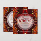 Ontvangst van het Bollywood Bohemian Wedding Invit Kaart (Voorkant / Achterkant)