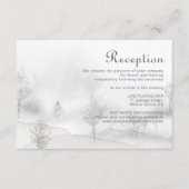 Ontvangst van winterboswoudbruiloft informatiekaartje (Voorkant)