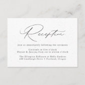 Ontvangst van witte en zwarte bruiloft informatiekaartje (Voorkant)