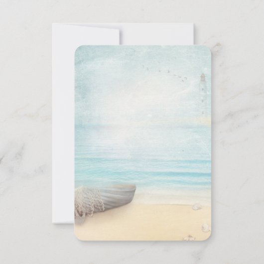 Ontvangst vuurtorenstrandboot kaart (Achterkant)