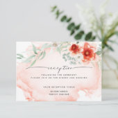 Ontvangst | Waterverf Koraalbloemen Kaart (Staand voorkant)