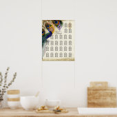 Ontvangstabel Zittekaart, kerstbal Poster (Keuken)