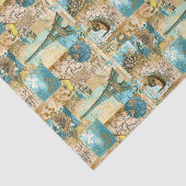 Ontvangstdocument  blauw Parijs Tissuepapier (Detail)