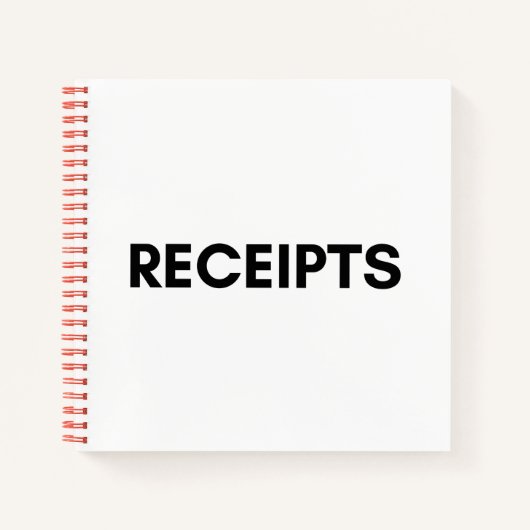ontvangsten notitieboek (Voorkant)