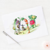 Ontvangsten van de Vege-Mannen 2 Ovale Sticker (Envelop)