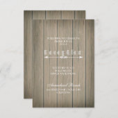 Ontvangstkaart met landelijke charme informatiekaartje (Voorkant / Achterkant)