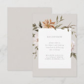 Ontvangstkaart met wilde bloemen RSVP kaartje (Voorkant / Achterkant)