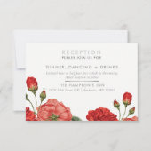 ONTVANGSTKAART vintage rode rozen bloemenboeket Kaart (Voorkant)