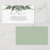 Ontvangstkaart voor olievlek visitekaartje (Voorkant / Achterkant)