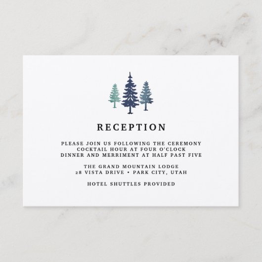 Ontvangstkaart Winter Bos Informatiekaartje (Voorkant)