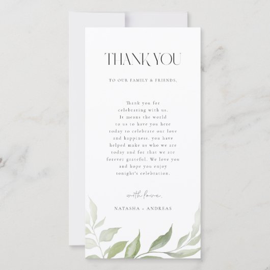 Ontvangsttabel Wild Forest Wedding - Bedankt (Voorkant)