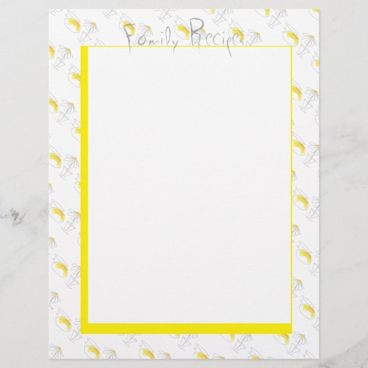 Ontvangt Notitieboek pagina's Lemons Daisy Kitchen Flyer (Voorkant)