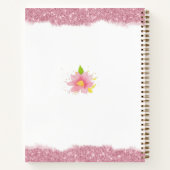 Ontvangt Roze Glitter Cupcake Aangepast Notitieboe Notitieboek (Achterkant)