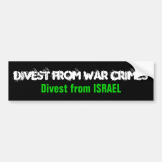 Ontvest van oorlogsmisdaden, Ontvesteer van Israël Bumpersticker