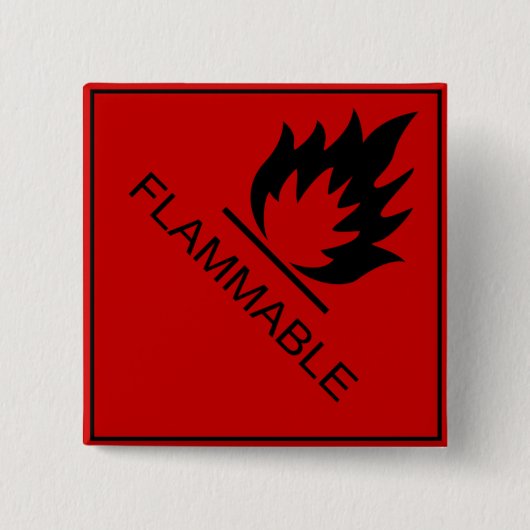 Ontvlambaar Vierkante Button 5,1 Cm (Voorkant)