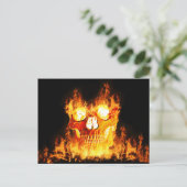 Ontvlambare schedel briefkaart (Staand voorkant)