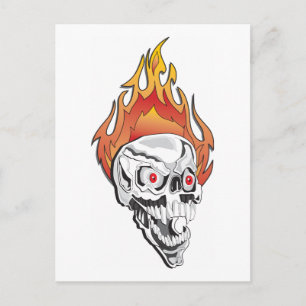 Ontvlambare schedel briefkaart