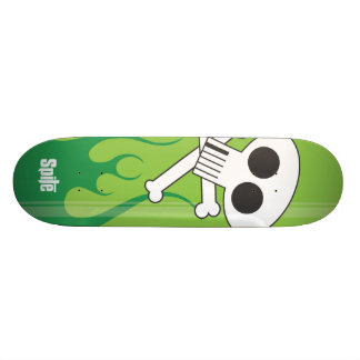 Ontvlambare schedel skateboard