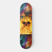 Ontvlambare schedel skateboard (Voorkant)