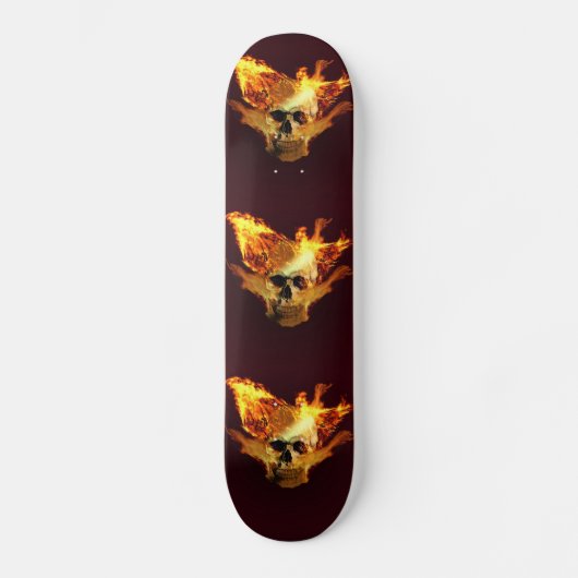 Ontvlambare schedel skateboard (Voorkant)