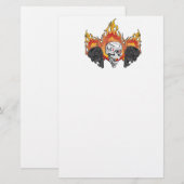 Ontvlambare schedels briefpapier (Voorkant / Achterkant)
