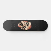 Ontvlambare schedels op Fire gothic Trendy Cool Bl Skateboard (Horizontaal)