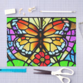 Ontvlechting van het Glas in lood van Butterfly Tissuepapier (Craft)