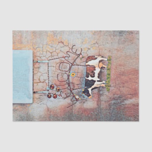 Ontvlechting van Western Boerderij voor Rustisch l Tissuepapier (Voorkant)