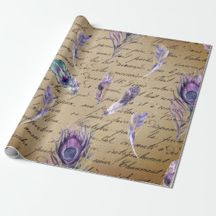  ontvlechting vogelveer efemera cadeaupapier