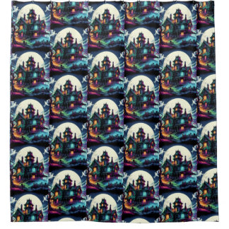 Ontvoerd huis douchegordijn