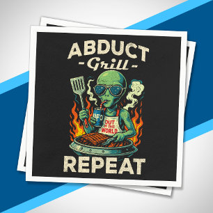 Ontvoering Grill Herhaal Retro BBQ Kookfeest Grapp Servet