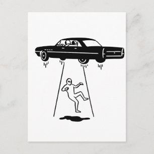 ontvoering van buitenaardse auto ' s briefkaart
